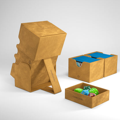 Gamegenic Stronghold XL Convertible Box Sand, showing open lid and contents