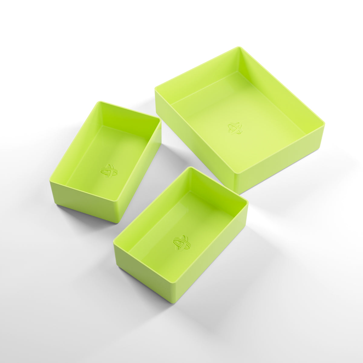 Lime Token Silo Add-On front angled view of all three pieces