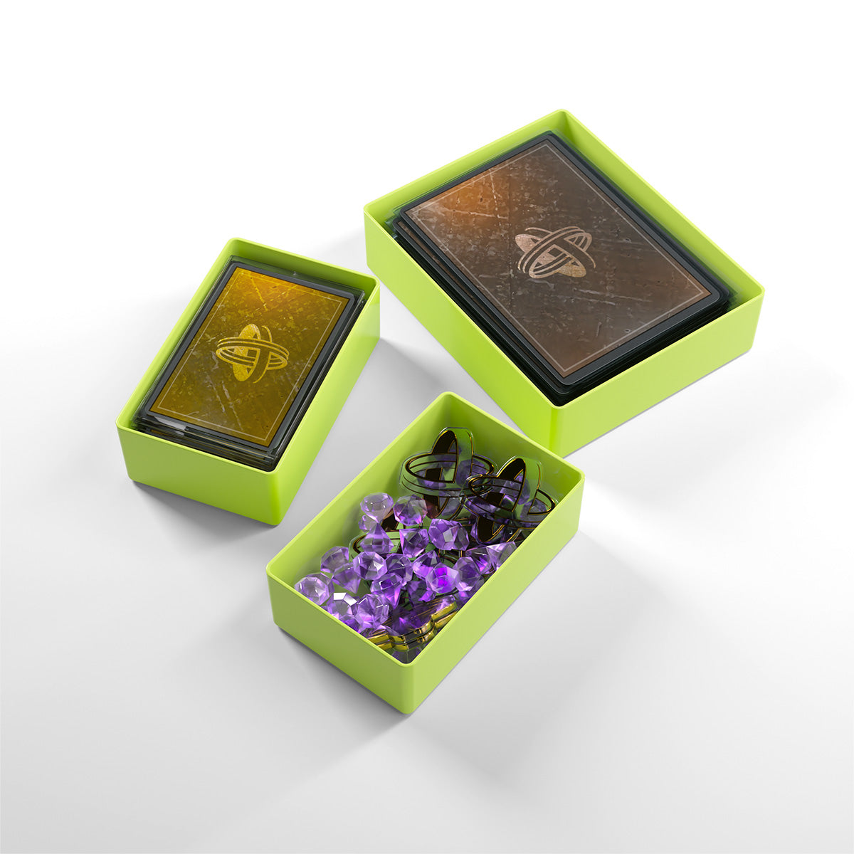 Lime Token Silo Add-On close-up with cards inside