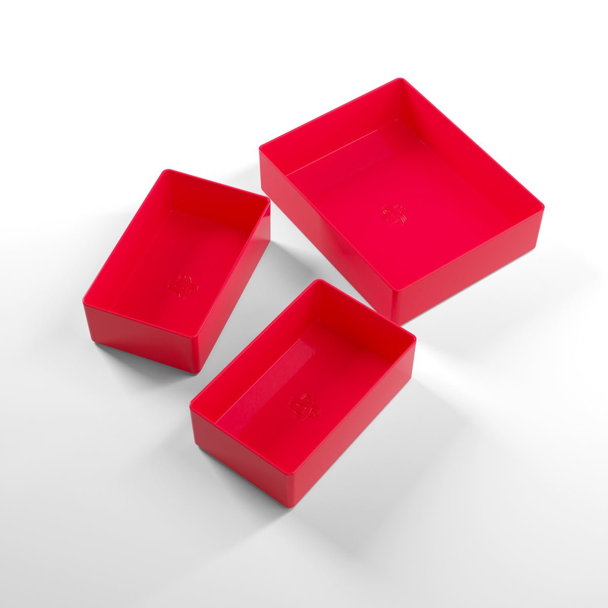 Red Token Silo Card Add-On three-piece set angled