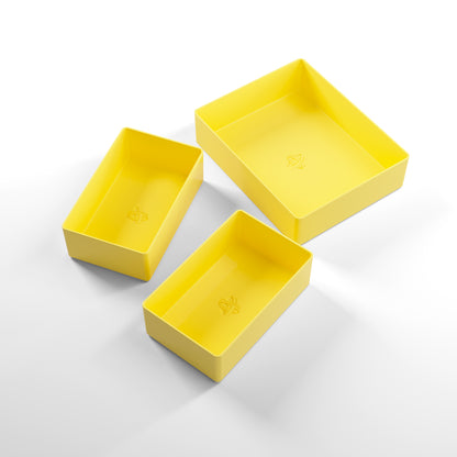 Yellow Token Silo Add-On front angled view of all three pieces