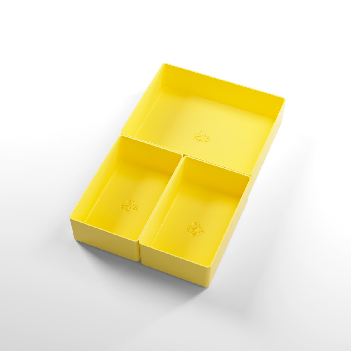 Yellow Token Silo Add-On front view displaying card storage