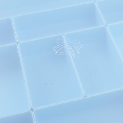 Rear view of blue Silo XL highlighting case structure