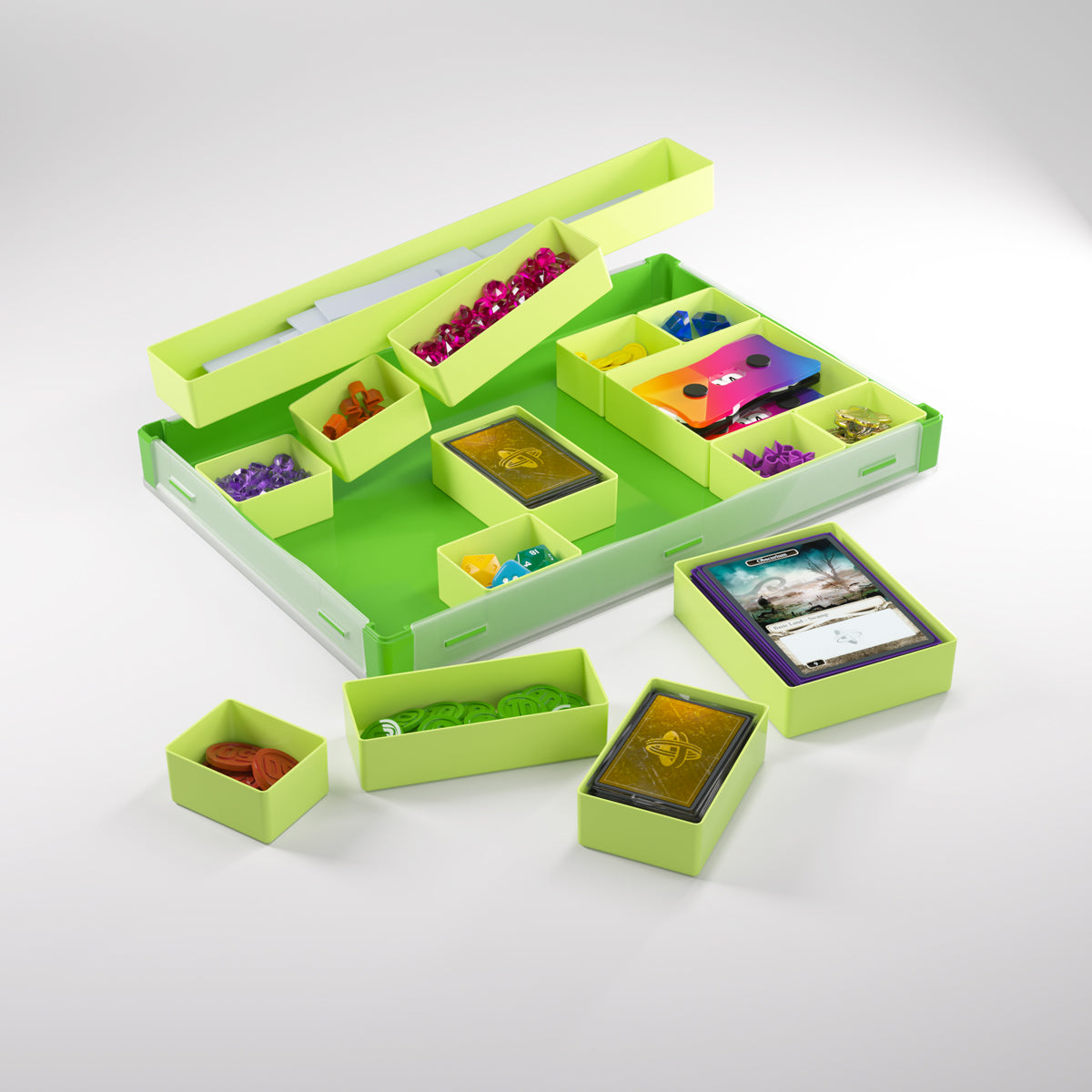 Side view showing the depth and structure of the Green/Lime Silo XL