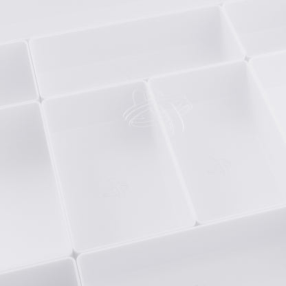 Front view of Pink/White token box with logo detail