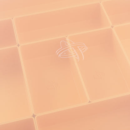 Rear view of purple and orange Silo XL showing hinge detail