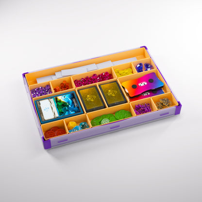 Top-down view of purple and orange Silo XL with open lid