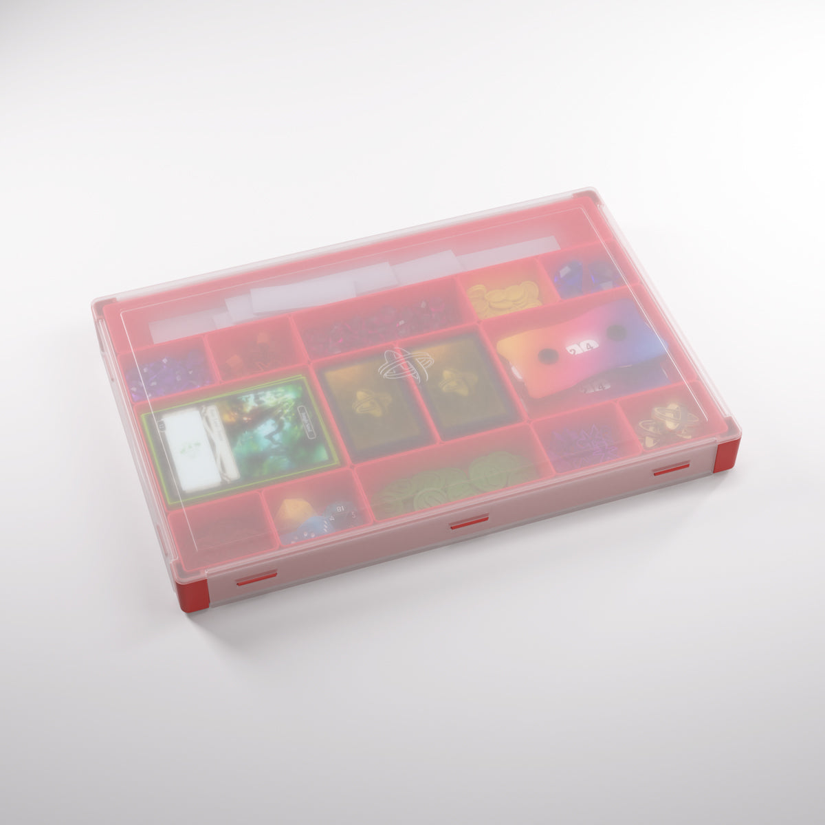 Red Silo XL Token organizer open with compartments