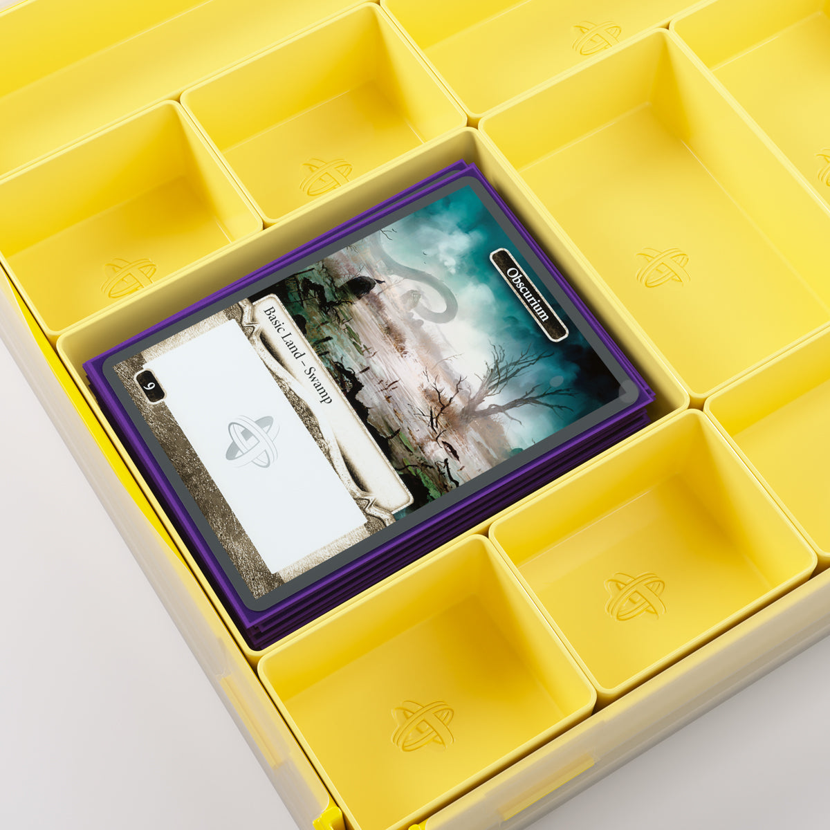 Yellow Silo XL Token Box fully open with content