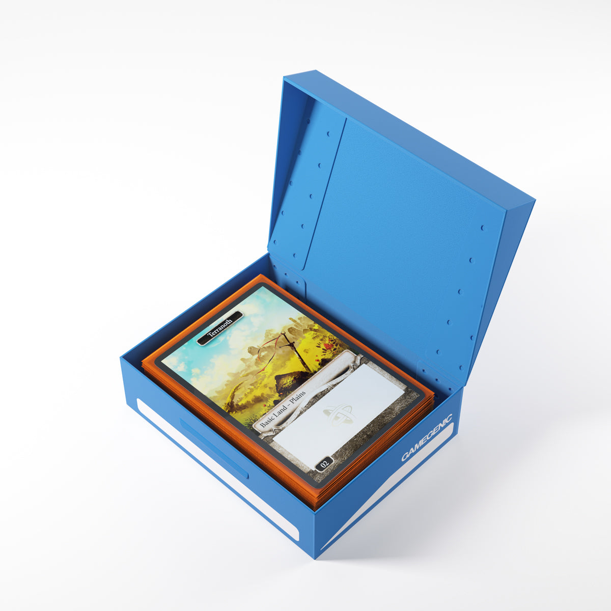 Blue Gamegenic Token Holder shown with tokens inside