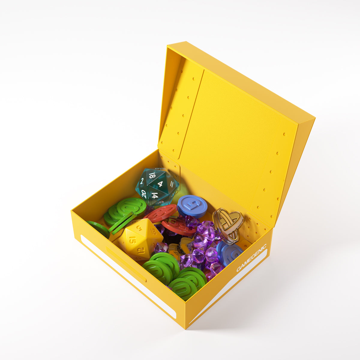 Top-down view of Yellow Gamegenic Token Holder