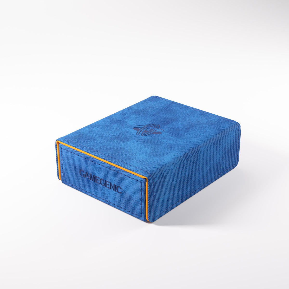Gamegenic Token Keep Box with textured finish, orange trim, and embossed logo