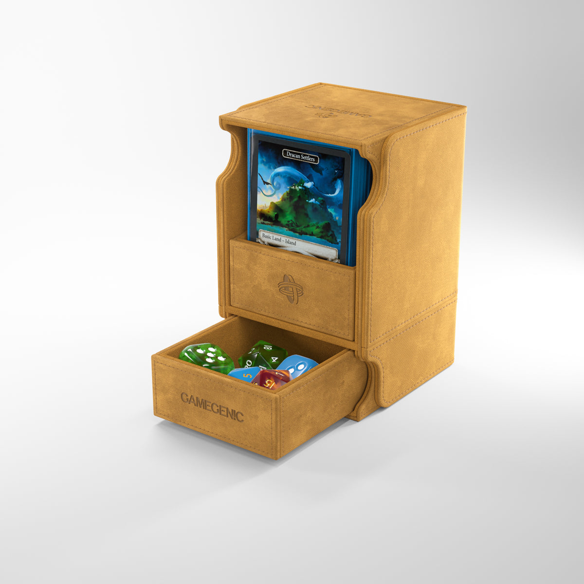 Side angle of open Watchtower XL in sand
