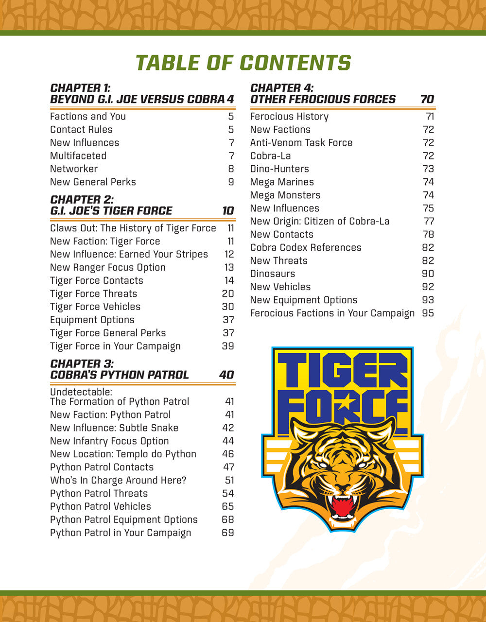 Renegade Game Studios G.I. Joe RPG Ferocious Fighters: Factions in Action Vol. 1 Sourcebook - Good Games
