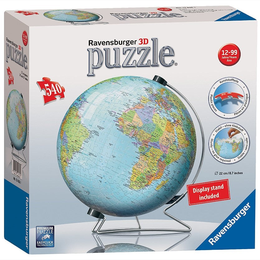 Ravensburger - World Globe Puzzleball 540 Piece Jigsaw - Good Games