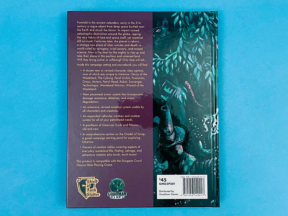 RPG book cover showing a dark, armored figure with a tall, cylindrical head amidst dense, overgrown ruins