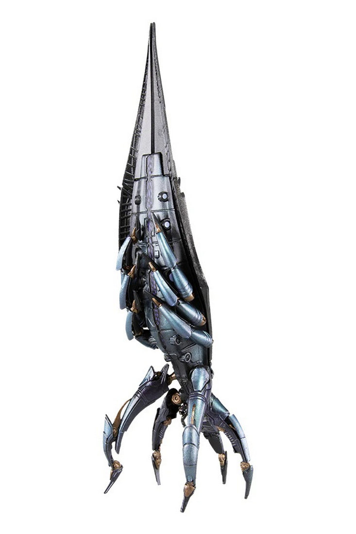 Detailed model of the Reaper warship Sovereign, featuring a metallic spire body and multiple claw-like legs