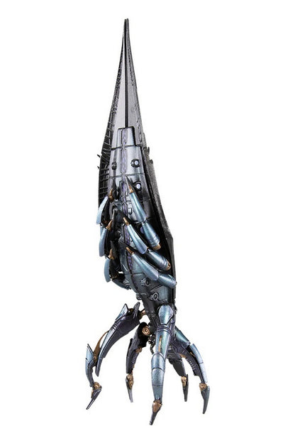 Detailed model of the Reaper warship Sovereign, featuring a metallic spire body and multiple claw-like legs