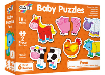 Galt Baby Puzzles Farm Set Of 6 - Good Games