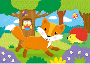 Galt - 4 Puzzles In A Box - Woodland