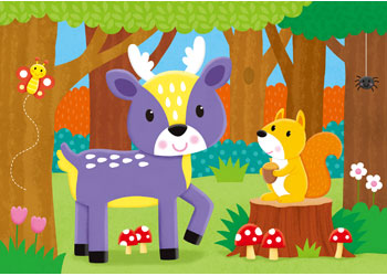 Galt - 4 Puzzles In A Box - Woodland - Good Games