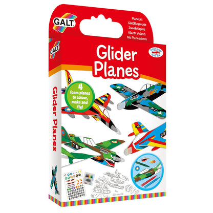 Red Galt "Glider Planes" kit box featuring 4 foam planes to color, make, and fly