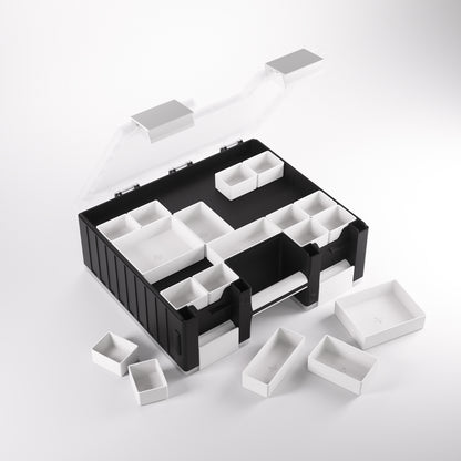 Gamegenic - Game Castle for Cards and Gaming Accessories - Black/White/Clear - Good Games