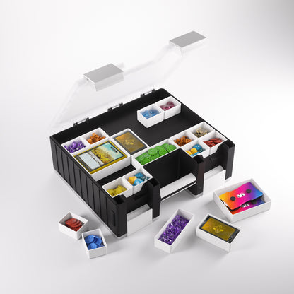 Gamegenic - Game Castle for Cards and Gaming Accessories - Black/White/Clear - Good Games