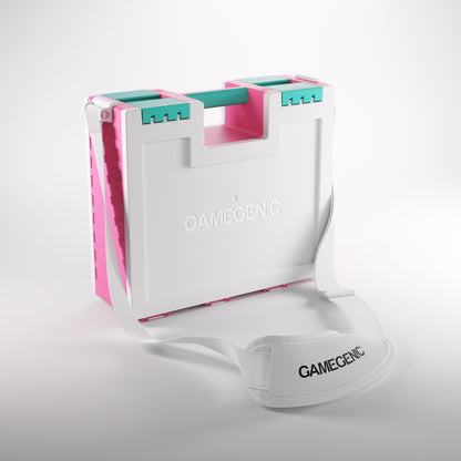 Gamegenic - Game Castle for Cards and Gaming Accessories - Pink/White/Teal - Good Games