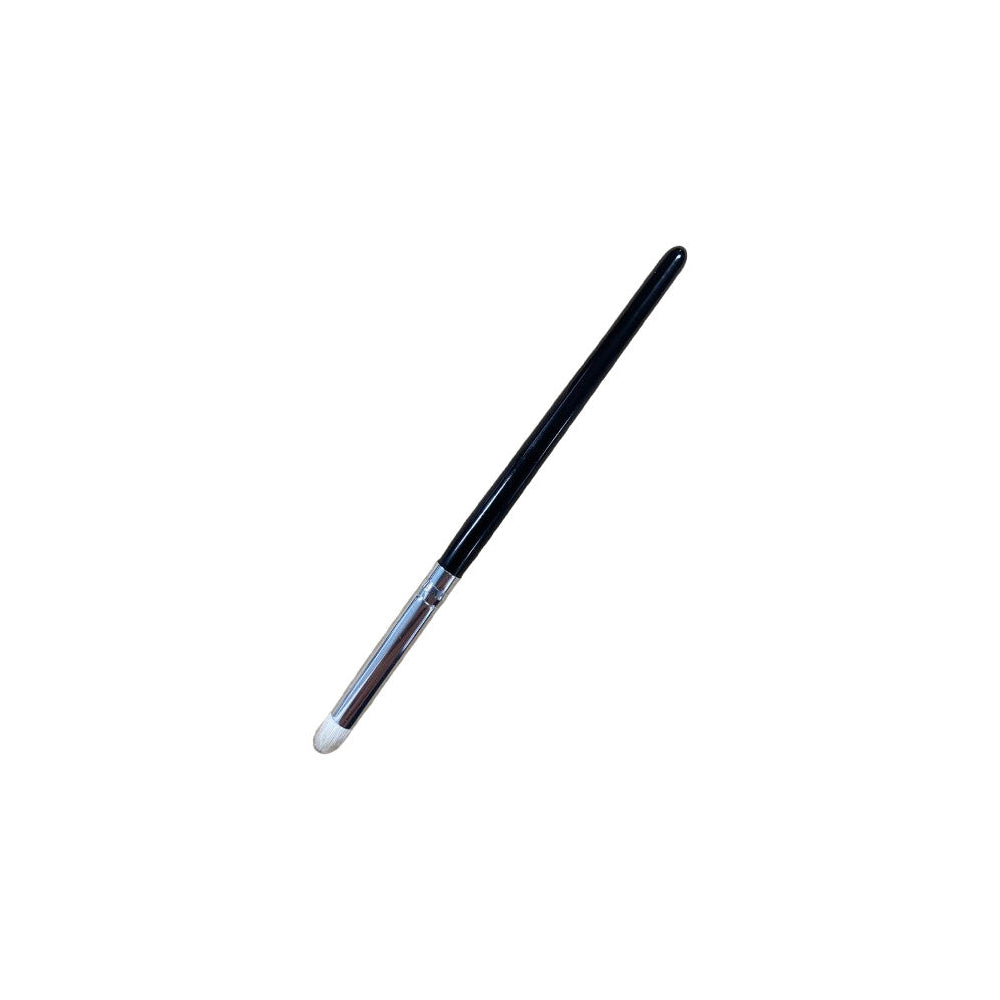 Goats Hair Dry Brush with silver ferrule and white, flat-tipped bristles
