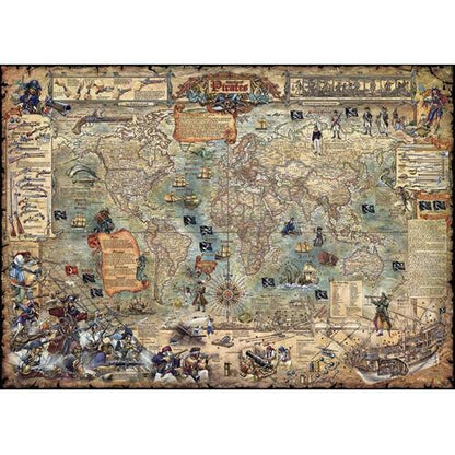 Heye - Map Art Pirate World 2000 Piece Jigsaw - Good Games