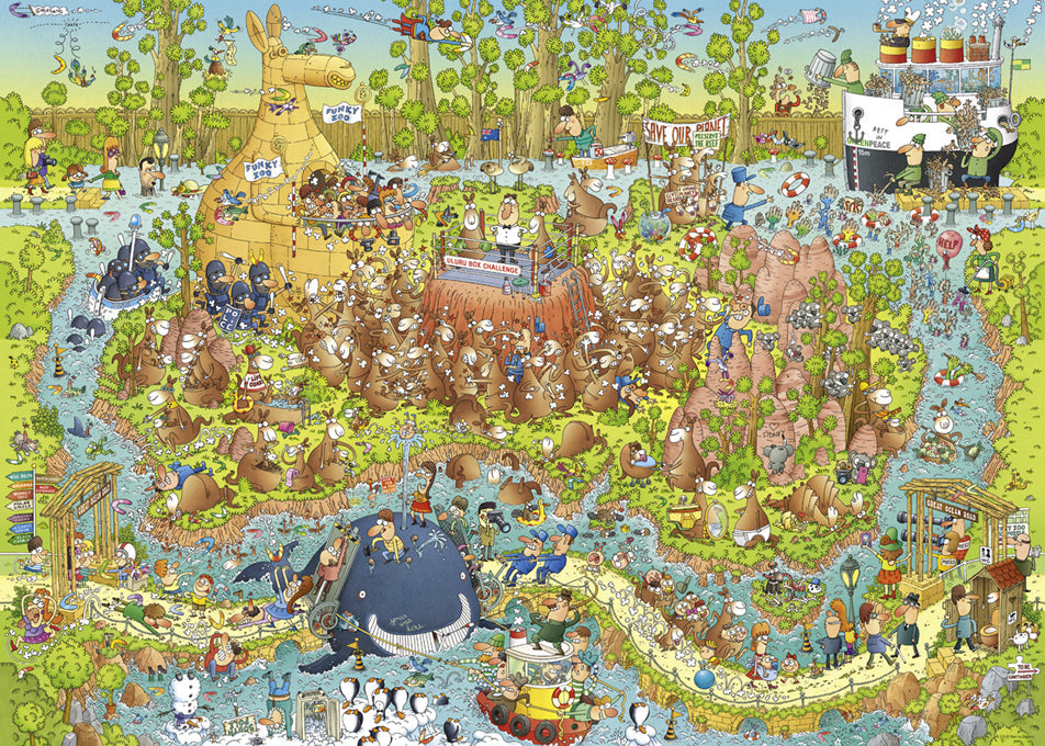 Heye - Funky Zoo, Austrlian Habitations 1000 puzzle - Good Games