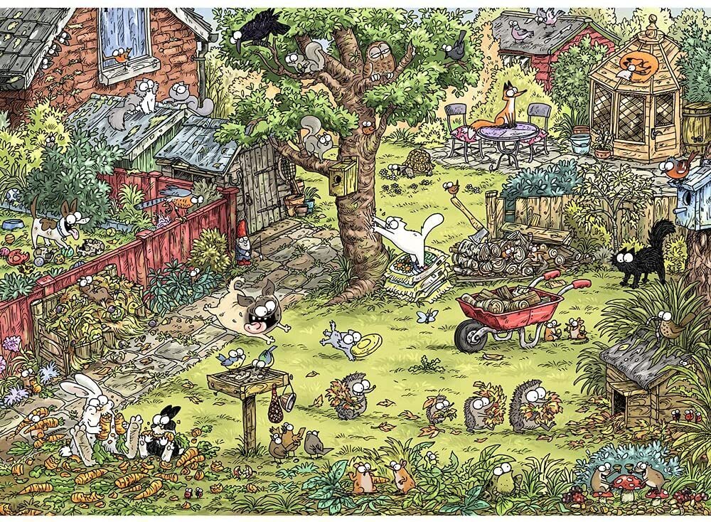 Heye - Simons Cat Garden Adventures 1000 Piece Jigsaw - Good Games