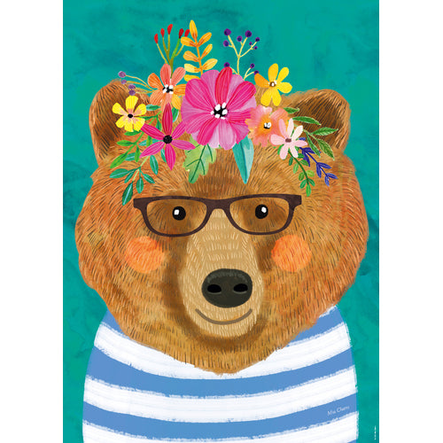Heye - Floral Friends Gentle Bruin 1000 Piece Jigsaw - Good Games