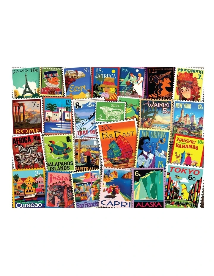 Harlington - Travel Stamp Fun 1000 Piece Jigsaw - Good Games