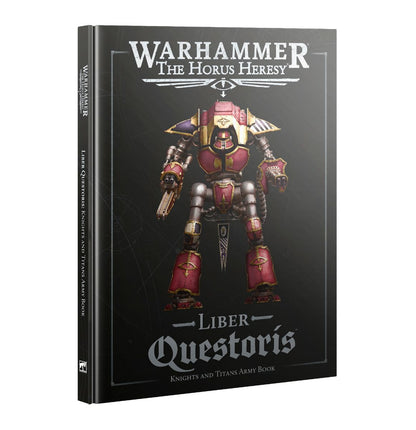 Warhammer The Horus Heresy Liber Questoris army book. Cover features a large red and gold armored mech