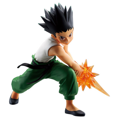 Hunter x Hunter Gon Freecss figurine in a combat stance, hands glowing with an orange energy blast