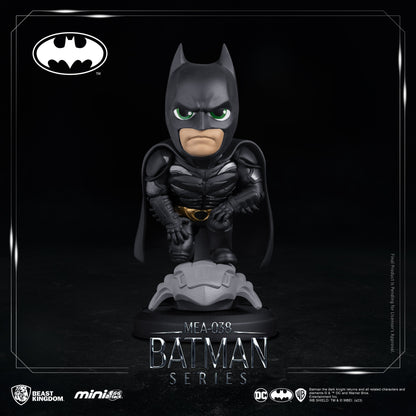 Full-body shot of Batman figure posed dynamically on base