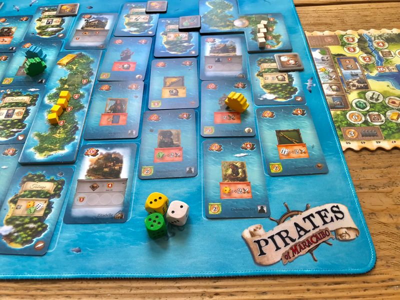 Pirates of Maracaibo board game with game board and pieces