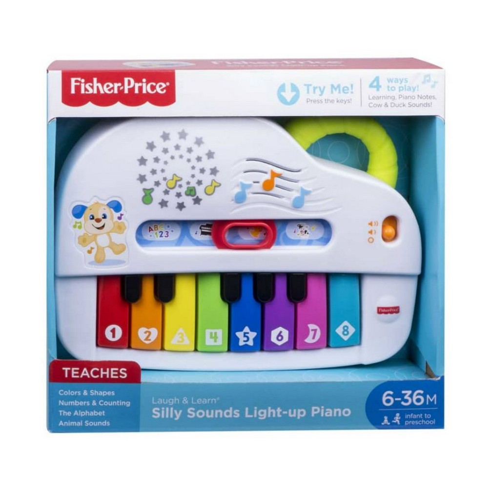 Fisher-Price - Silly Sounds Light-Up Piano Infant Toys - Good Games