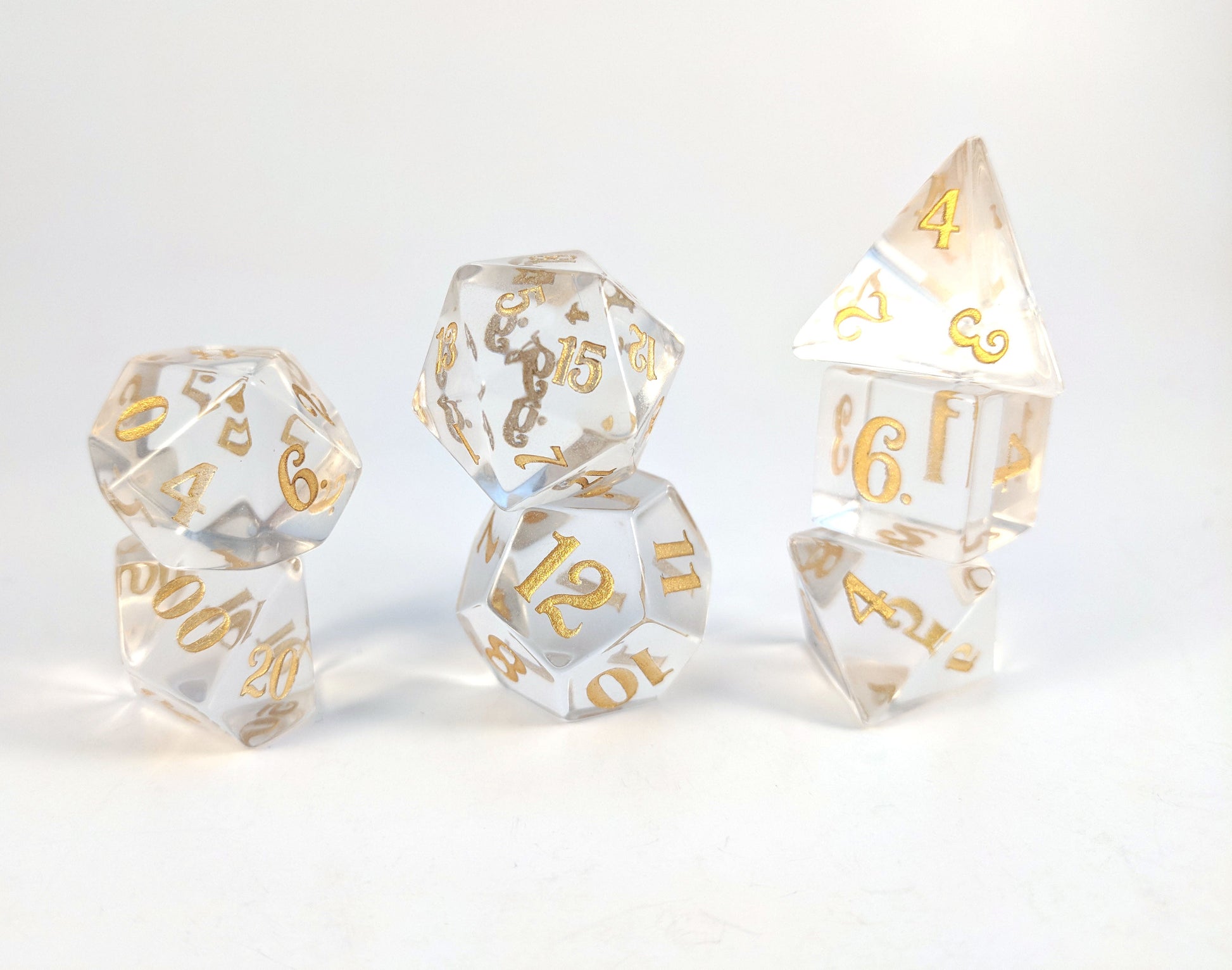 Level Up Dice - Crown Crystal Gold Script (JD) - Good Games