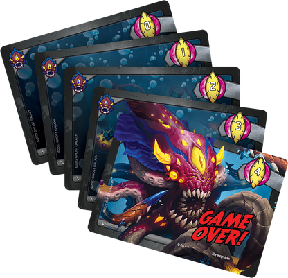 KeyForge Adventure Rise of the Keyraken cover art depicting underwater battle scene