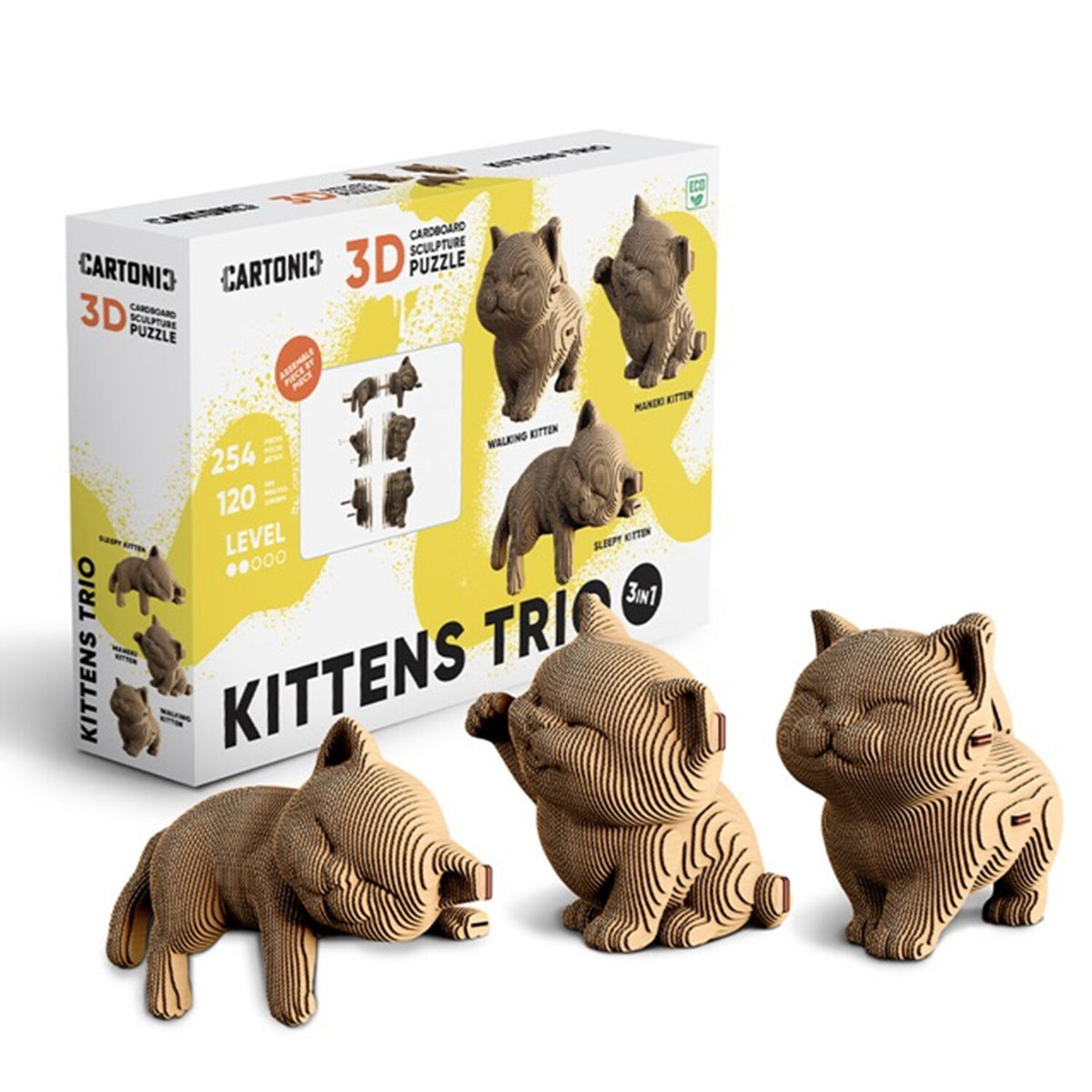 Kittens Trio 3-in-1 3D Puzzle