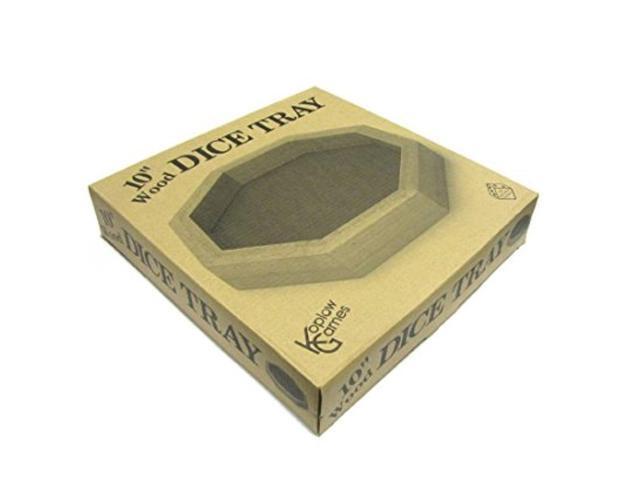 Felt-Lined Wood Dice Tray (10 Inch Diameter) - Good Games