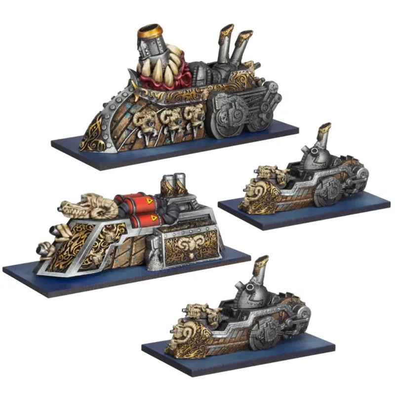 Miniature set display of Abyssal Dwarf Booster Fleet with ships
