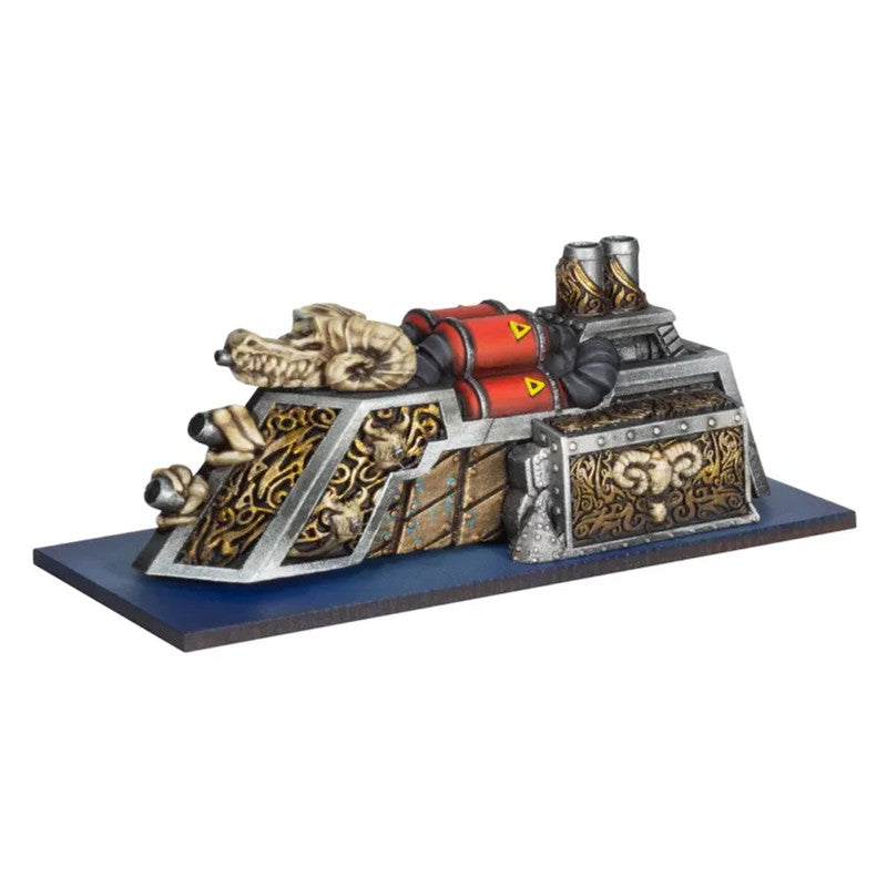 Close-up of detailed Abyssal Dwarf ships from the booster set