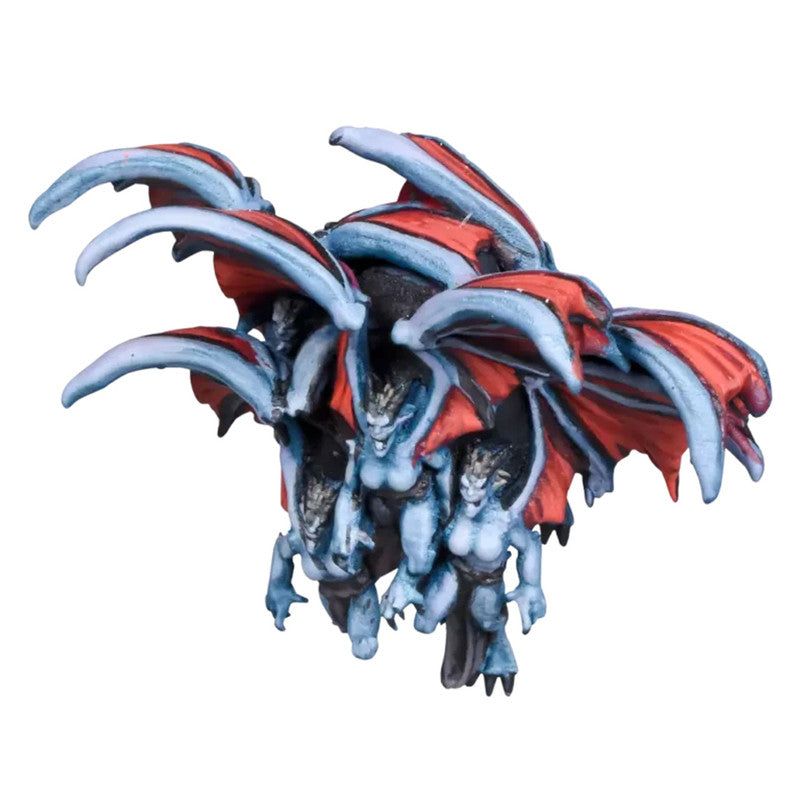 Dynamic shot of Abyssal Dwarf flying units mid-flight