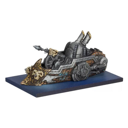 Side view of fully assembled Abyssal Dwarf Starter Fleet miniatures