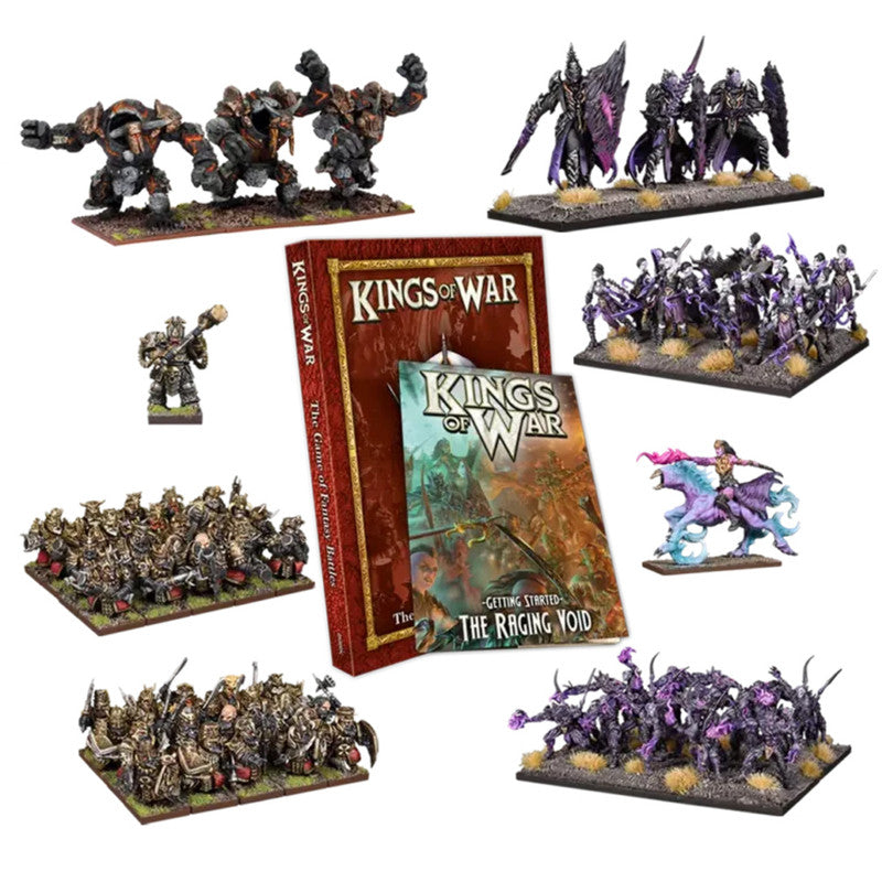 Painted miniatures from Raging Void Set in combat poses