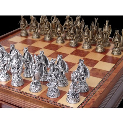 Dal Rossi Italy, Dragon, Pewter Chessmen ONLY - Good Games